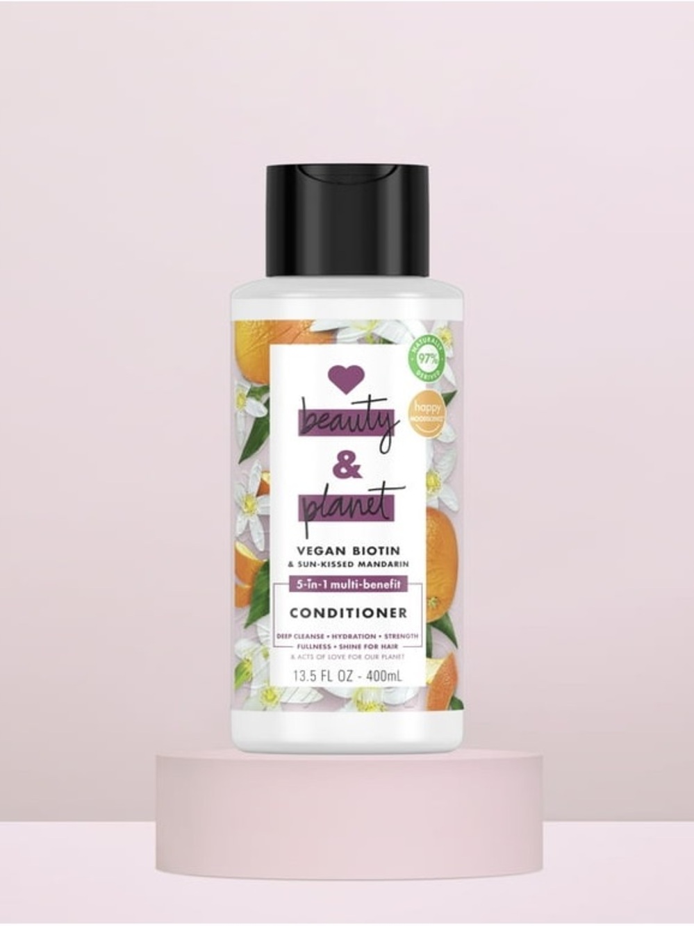 Love Beauty & Planet Vegan Biotin Conditioner — Sun-Kissed Mandarin (White)